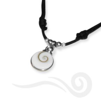 Shiva Auge Halskette Mini mit 925 Silber 
